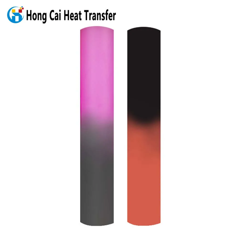 Hongcai high temperature color changing HTV printing material luminous heat transfer film color heat transfer vinyl roll