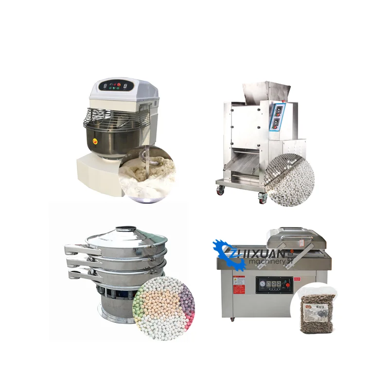 Full automatic commercial taro ball sago tapioca pearls molding cutting forming machine