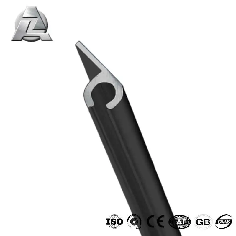 Aluminum alloy single keder rails profile extrusion with holes for awnings