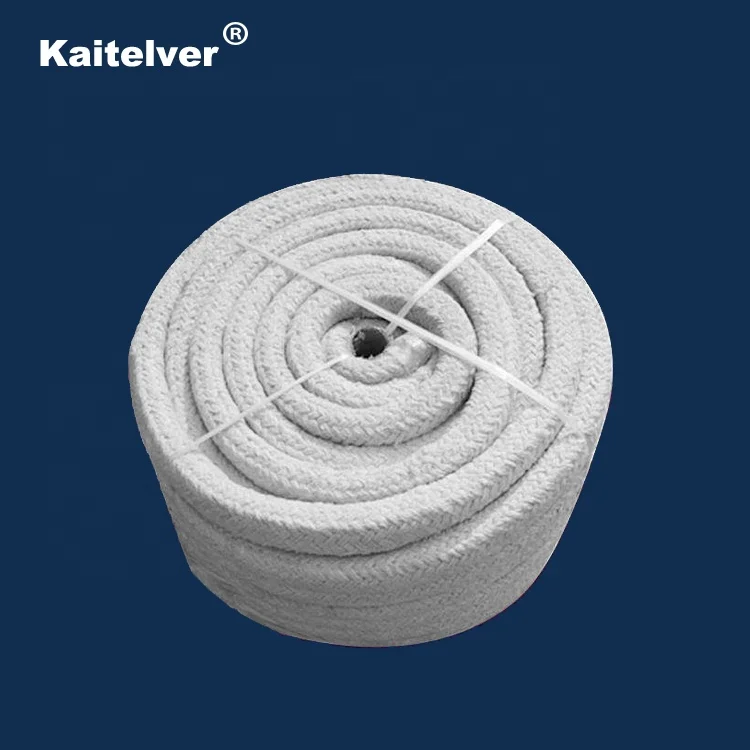 High temperature heat insulation sealing ceramic fiber wool blanket core round rope/cord