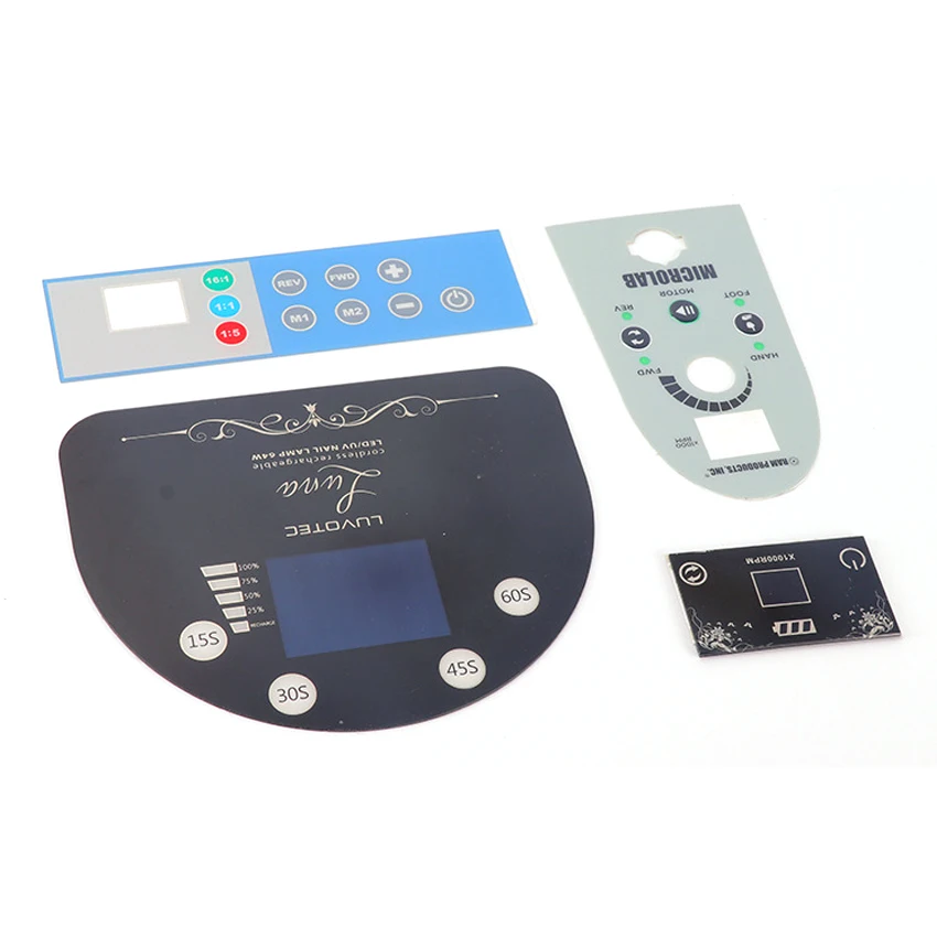 Custom Size Membrane Switch Overlay Wholesale Acrylic Touch Control Switch Panel Overlay Acrylic Front Panel