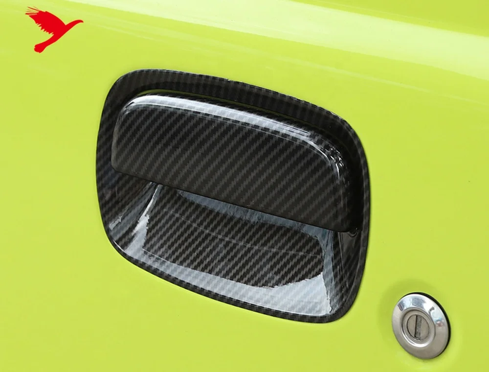 Для Suzuki Jimny (JB64W/JB74W) 2018 -2021 автомобильные аксессуары ABS углеродное волокно головной убор наружная боковая дверная ручка чаши Крышка отделка 6 шт.