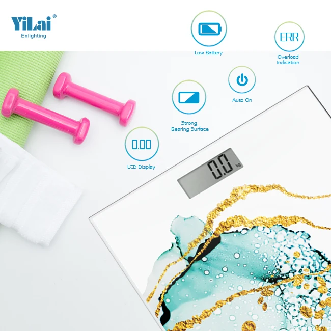 Best sales electronic limited digital 6mm glass barth weight 180KG bathroom body weighing electric weight digi scales