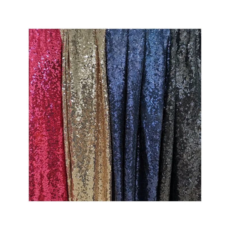 Индивидуальная высококачественная ткань для вечерней одежды с вышивкой и блестками