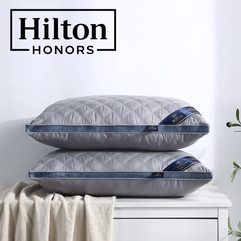 wholesale custom 1000g high weight filling bed pillow 2 edging sleeping pillow hilton hotel pillow