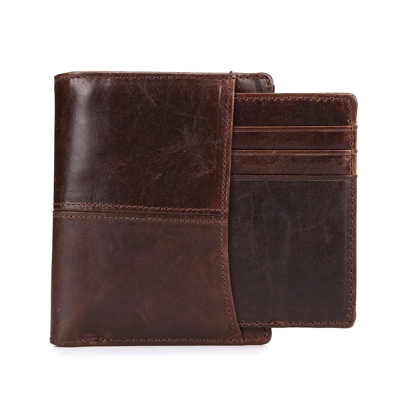 In Stock Slim Man Mens Genuine Leather Wallet Men Wallet With Detachable Card Holder