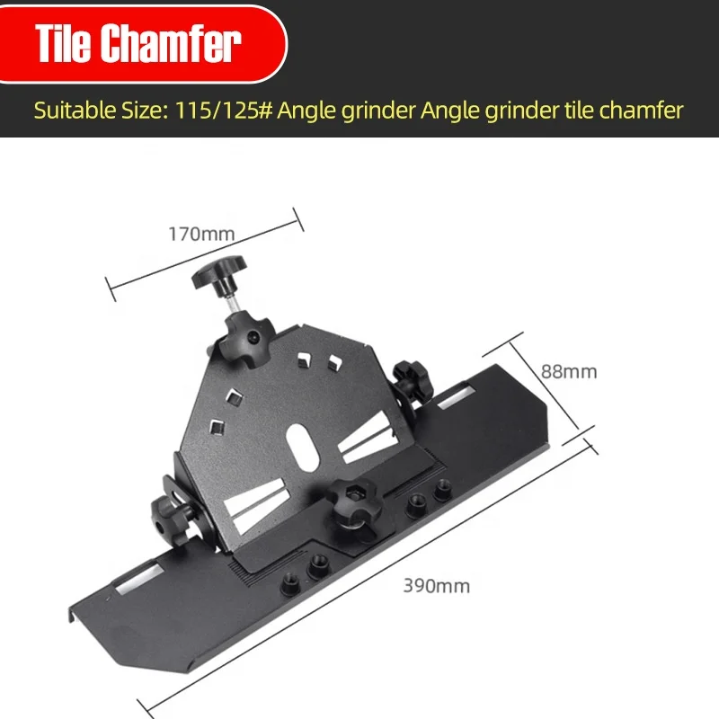 Metal Tiling 45 Degree Angle Cutting Tool Universal Ceramic Tile Cutter Seat Chamfer for Angle Grinder