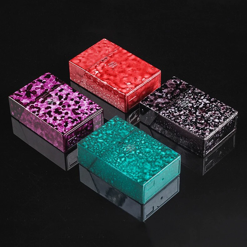 XY105CCP17 Marble Grain Cigarette Case 20pcs Capacity Cigarettes OEM LOGO Tobacco Smoking Accessories Plastic Box