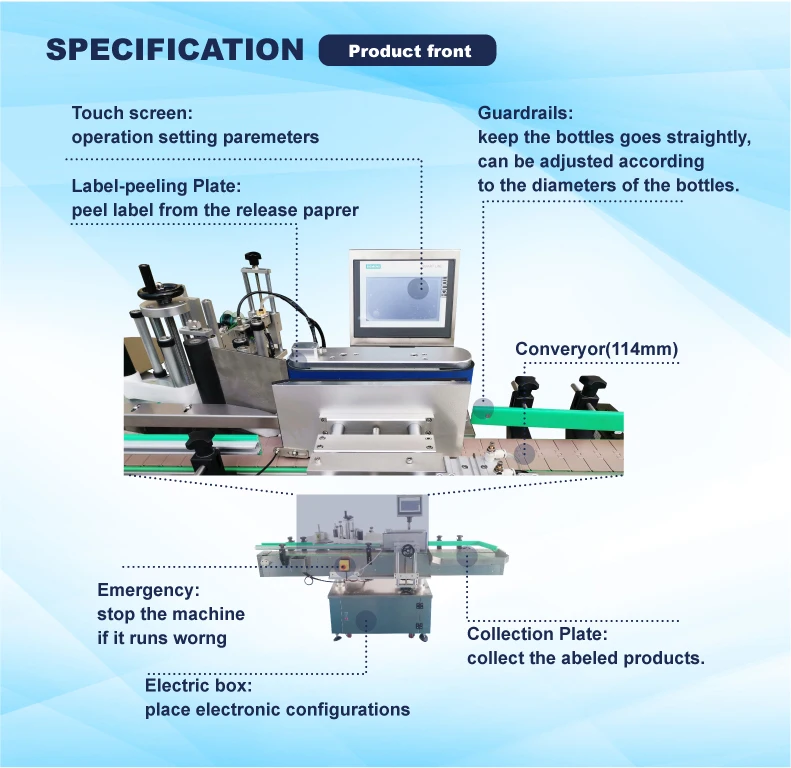 RITO Mt-50 Semi Automatic Tabletop Round Plastic Pet Bottle Tin Cans Labeling Sticker Machine With Date Coding