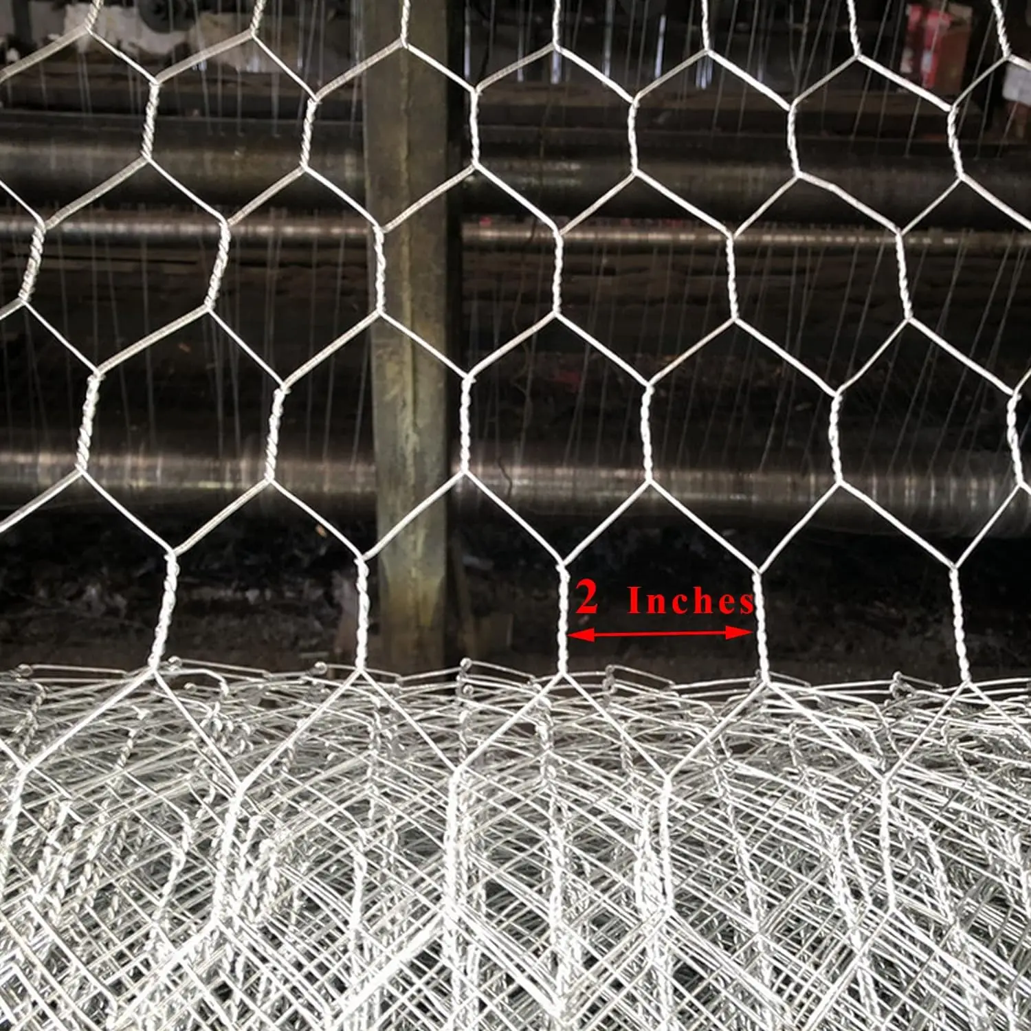 2024 Chicken Wire Mesh Poultry Wire Netting Hexagonal Galvanized Mesh Garden Fence Barrier For Pet Rabbit Chicken Wire Fencing