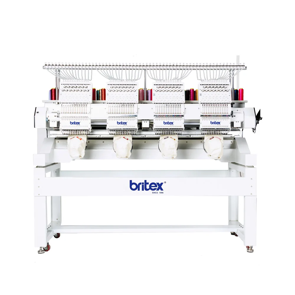 Professional britex BR-1204 four 4 Heads 12 15 Needles t shirts embroidery machines Computerized cap embroidery machine