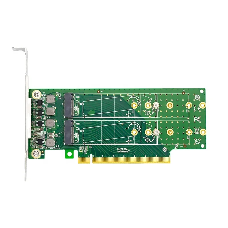 Linkreal LRNV95NF-L PCIe x16 на 4-портовый M.2 NVMe SSD адаптер