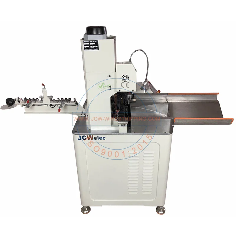 JCW-CST01 Fully automatic wire steel cutting stripping terminal pressing single head cable pin 2t crimping machine