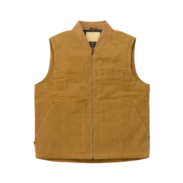 Wholesale Heavy Cotton Work Custom Logo Waxed Mens Canvas Vest