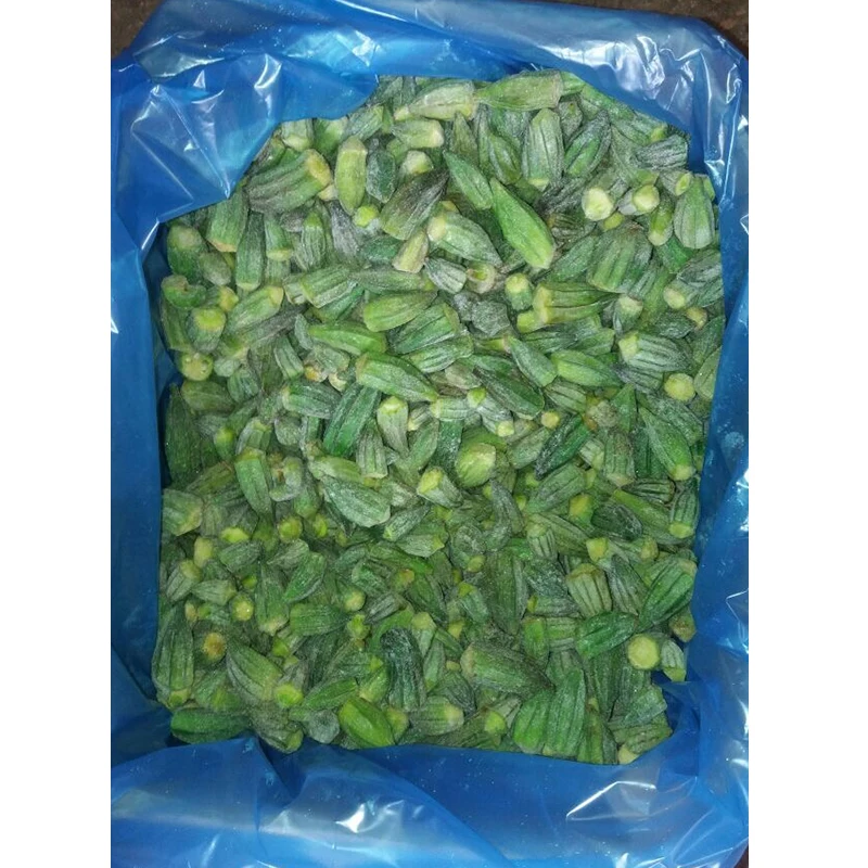 Премиум свежий Замороженный IQF Овощной замороженный Okra полностью зеленый