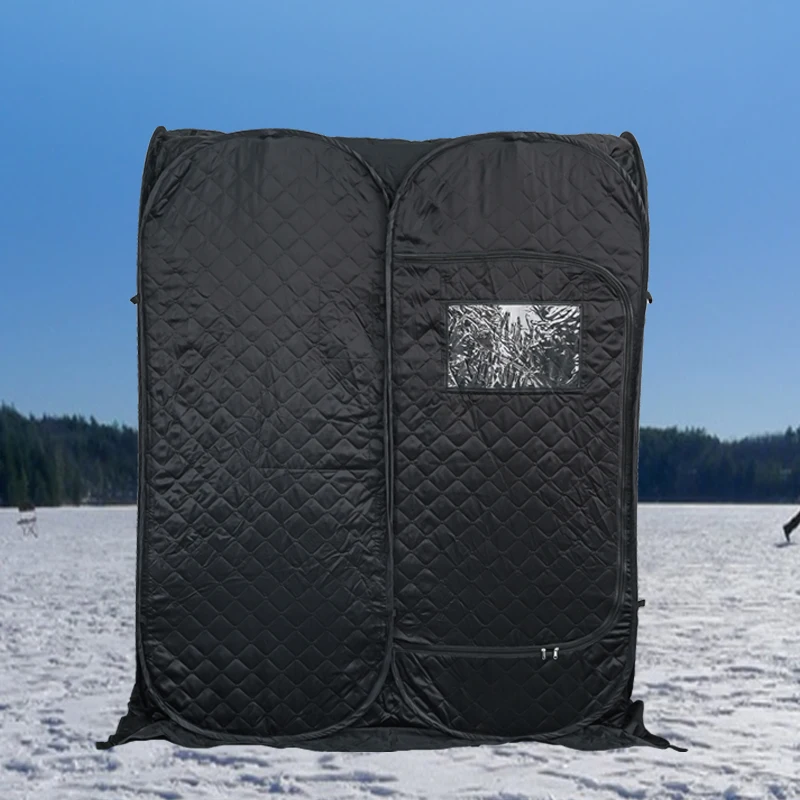 Outdoor Sauna Steam Room 2 Persons Tent for Outdoor Ice Fishing Dry Steam Sauna Ice Cube Fishing Shelter Tent