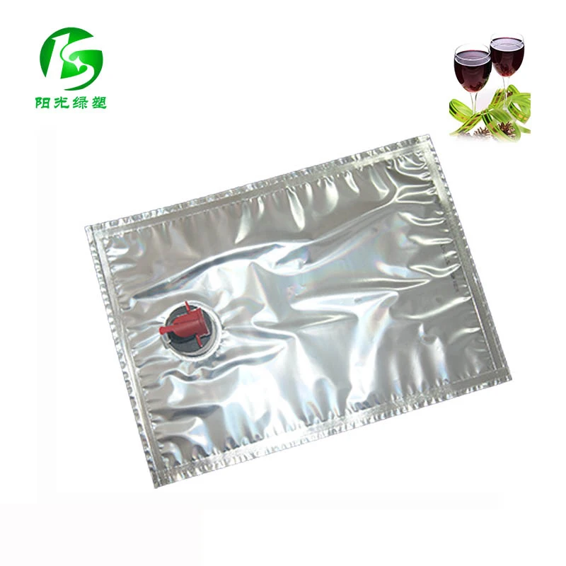 
3 liter butterfly valve red wine aluminum foil bag in box 