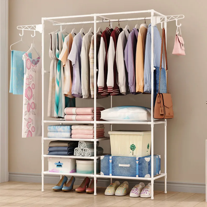 Yiwu update steel connect storage wardrobe Expandable shoe and hat storage rack Mountable storage rack