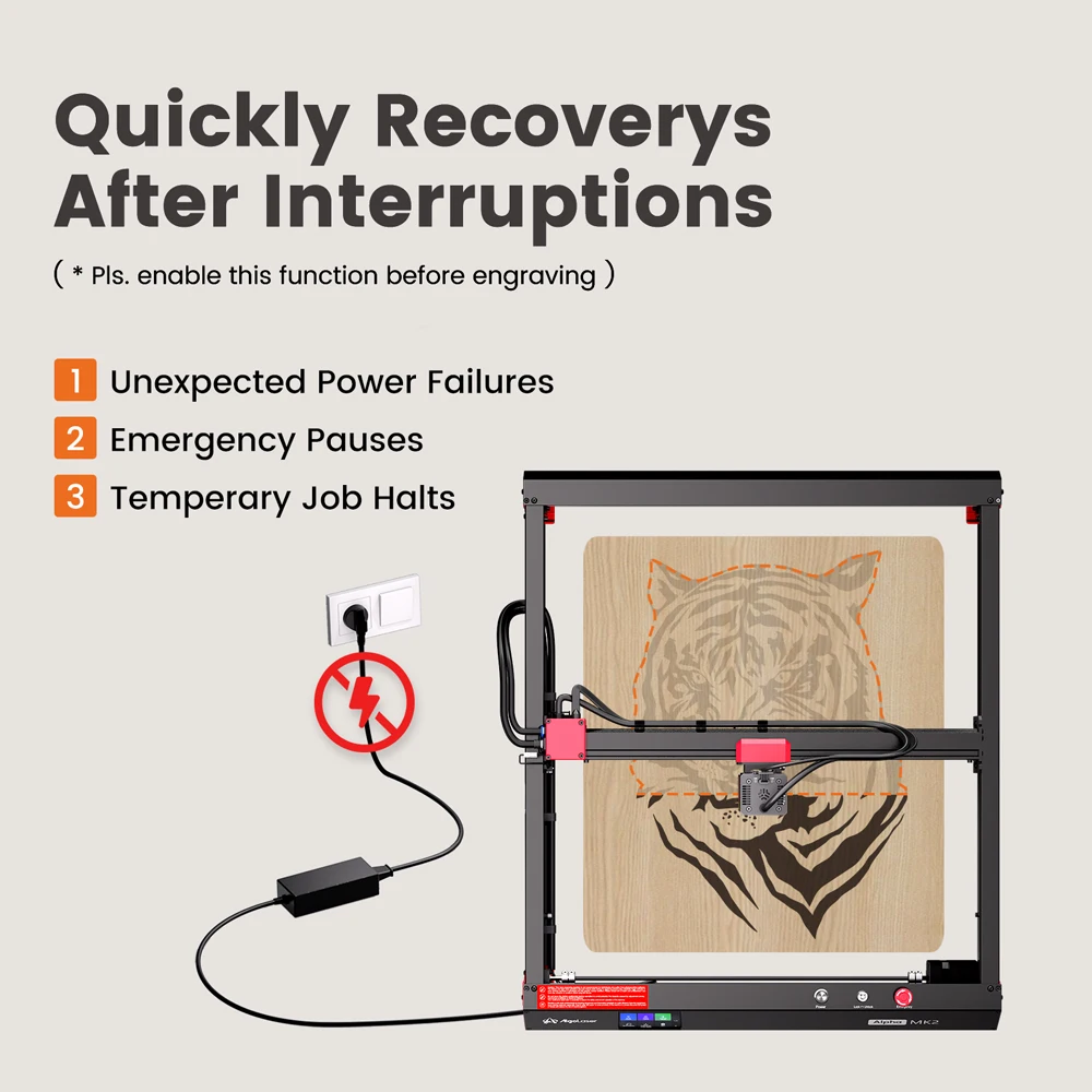 AlgoLaser Alpha MK2 20W Portable Laser Engraver rubber stamp phone case laser engraving machine