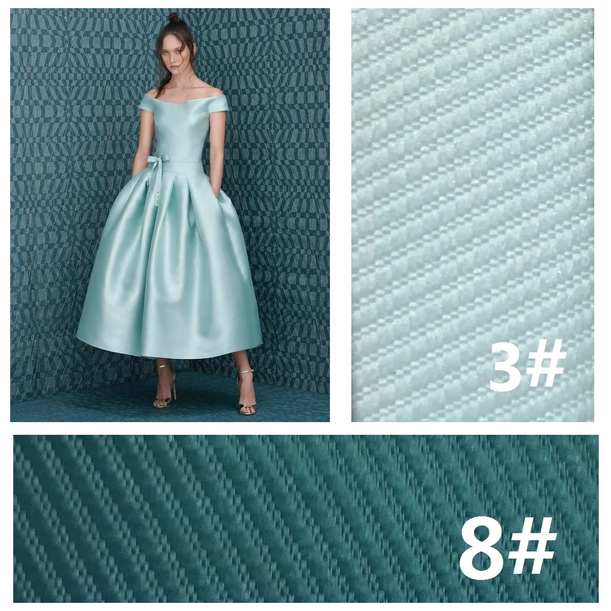 2-Tones color Mikado fabric for strctured designs