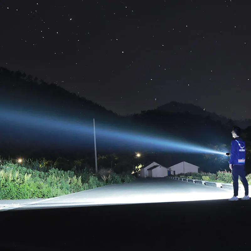 
Waterproof Aluminium Led Torch Light Tactical 18650 Rechargeable Flashlight 