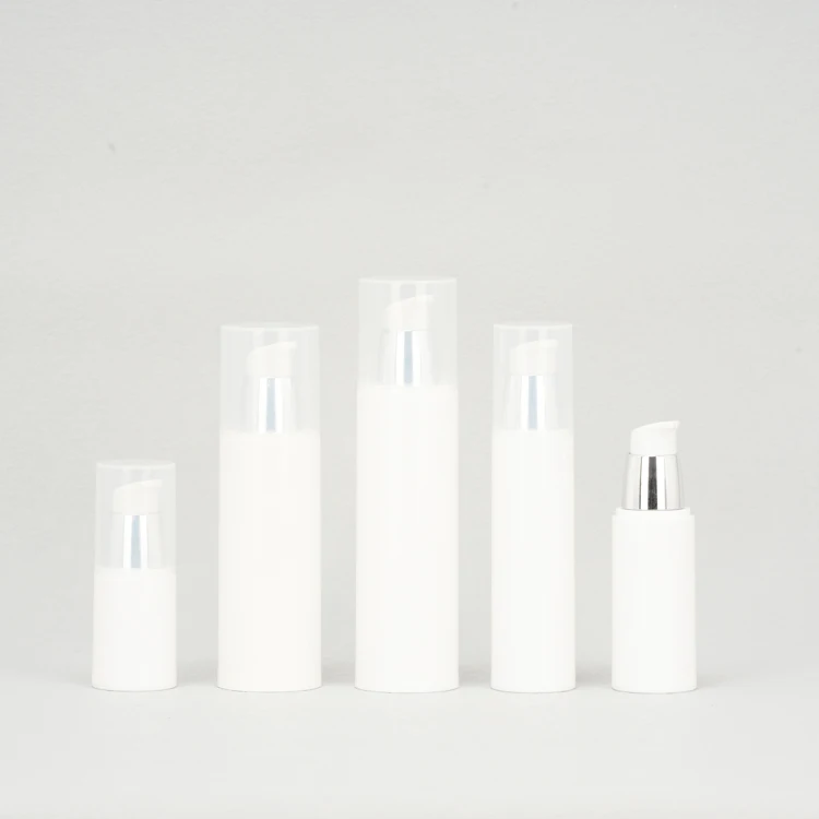Custom 5ml 10ml 15ml 20ml 5 10 15 20 ml Cosmetic Container Serum White PP Airless Lotion Pump Bottle For Packaging