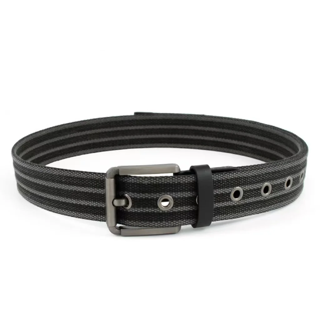 Adjustable Cotton elastic Outdoor Belts Men Woven Canvas Fabric Webbing Belt