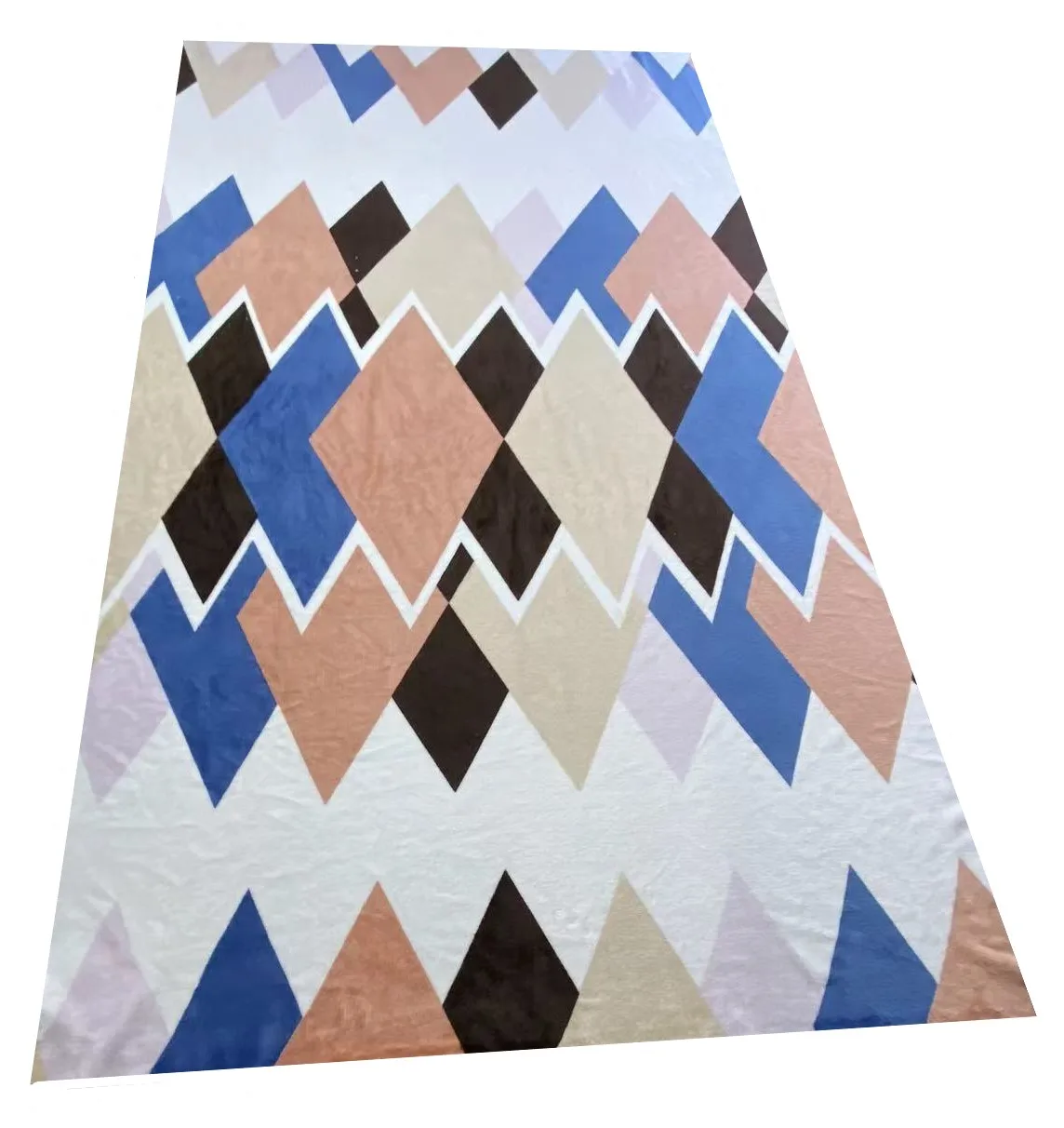 Digital printed recyclable textile fabric 100%Polyester printed brushed fleece blanket flannel fabric