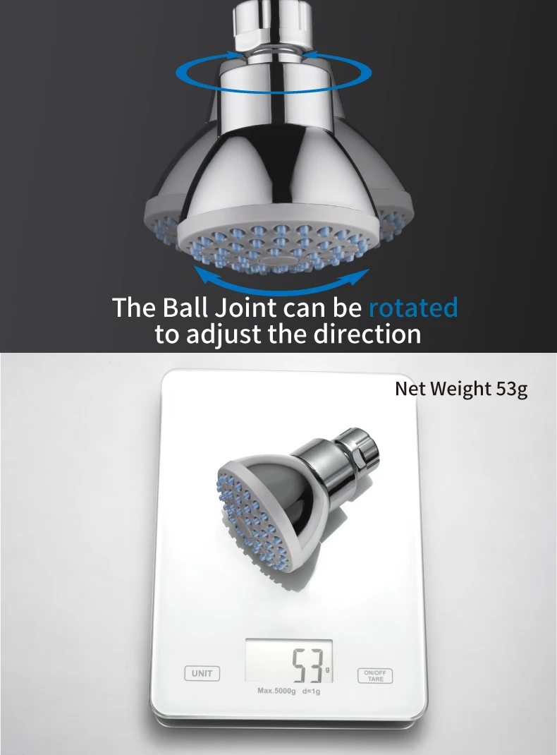 2022 Rain shower Adjustable Stream and Small Silicone Nozzles  Universal Fit Works with High and Low Water Flow Showers