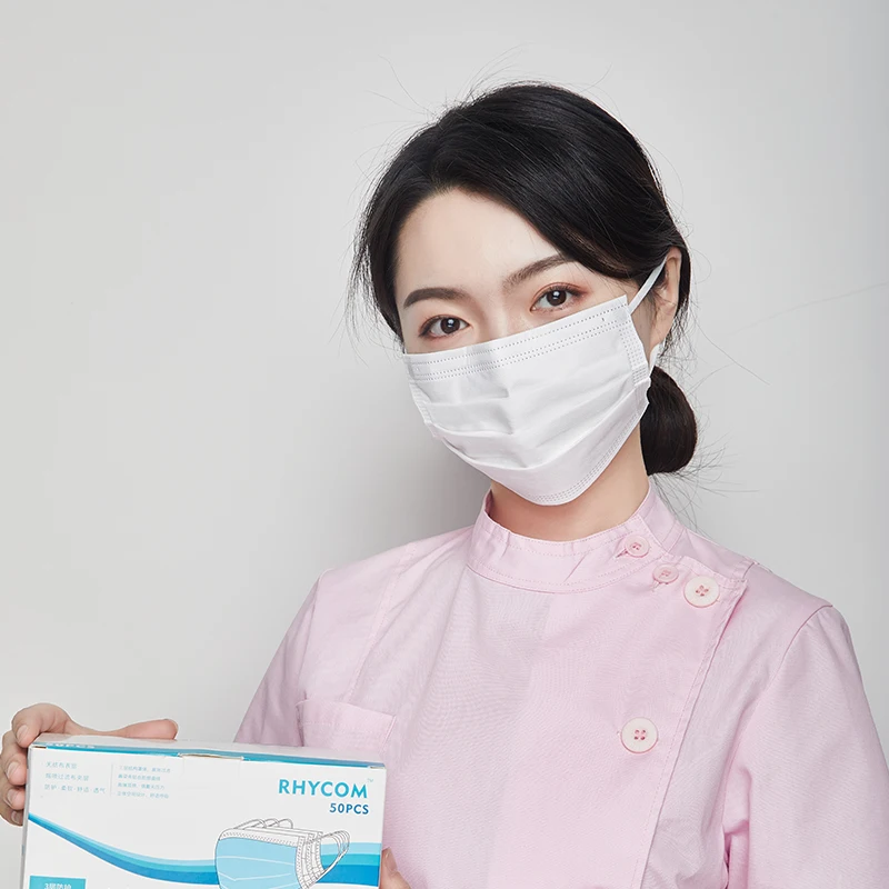  Rhycom 3-слойная защитная хирургическая маска для лица одноразовая