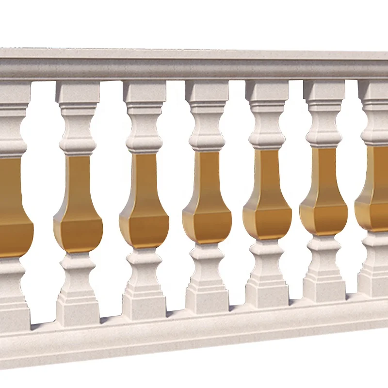 Factory Sales High end mold concrete balcony porch plastic balustrade moulds cast cement handrail curved baluster reusable forms