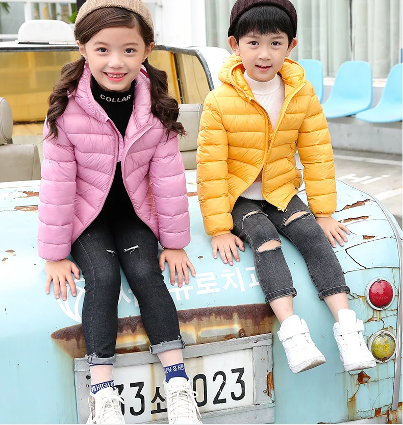 Kids Down Jacket Windproof Girls Winter Jacket Warm Down Coat