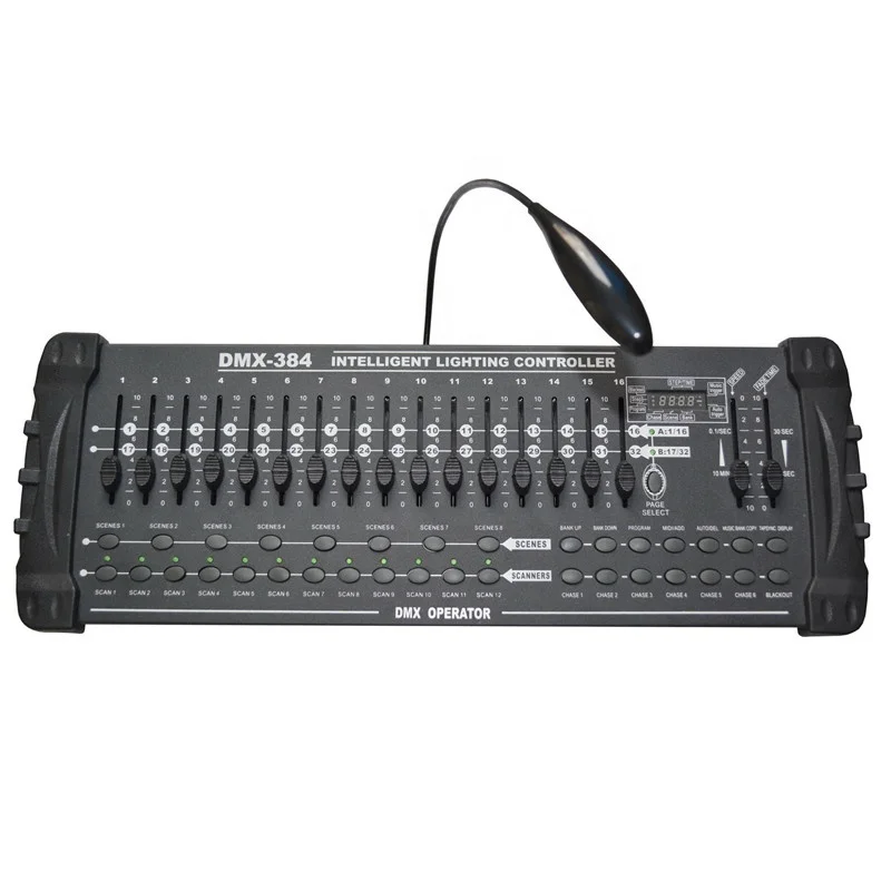 Dj equipment console stage lighting dmx DMX-384 Console dj controller programmable 384 channel 16 slider stage lighting console