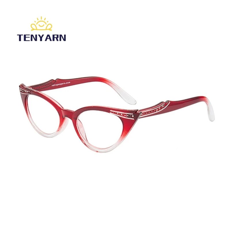 New Classic Cat Eye Women Reading Glasses Female Vintage Candy Color Clear Lens Presbyopic Eyeglasses Diopter 0 To +4.0