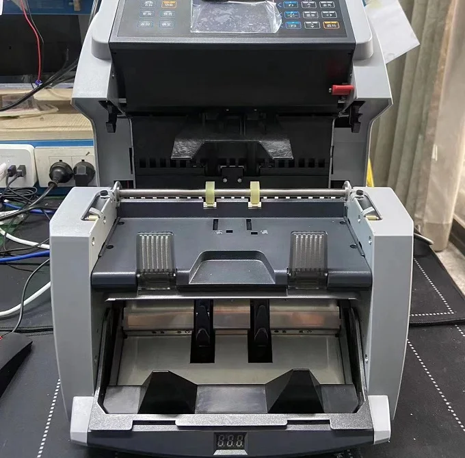 1+1 pockets machine with dust cover Suspicious money Detector discriminator  Sorter machine mixed denomination money counting