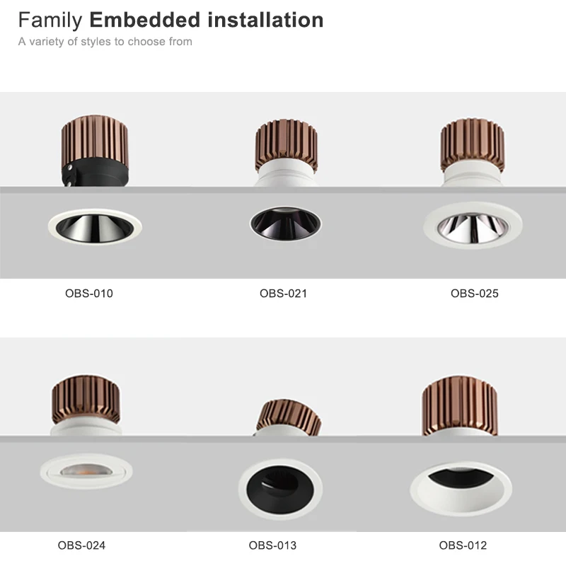 New design ip44 ceiling down light adjust 7w 15w led wall washer recessed pin spot light led downlight with gold reflector