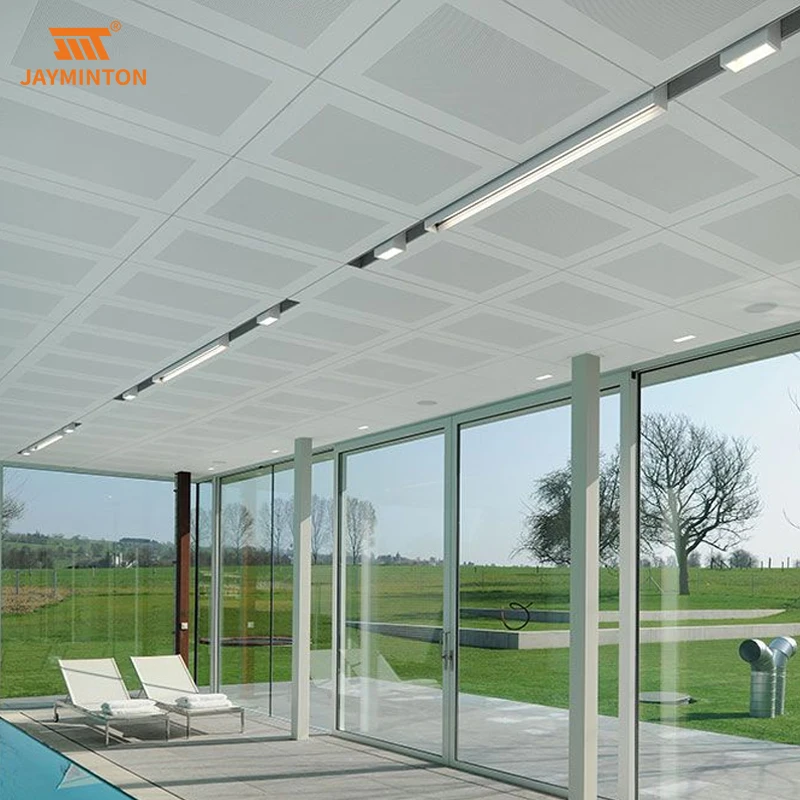 Perforated 600*600 clip in Sound Absorbing Aluminum Ceiling Decorative Suspended False Metal Ceiling Tiles