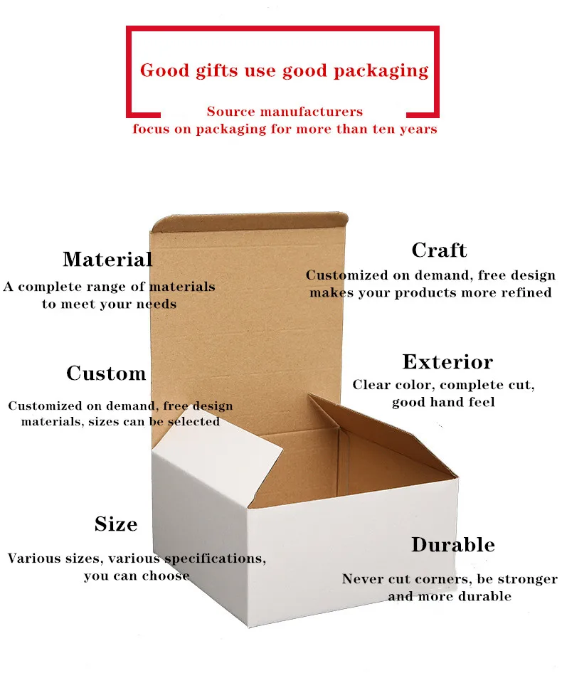 Custom printing size Flat Packed Boxes Cardboard Carton Packaging Box corrugated paper mailer box