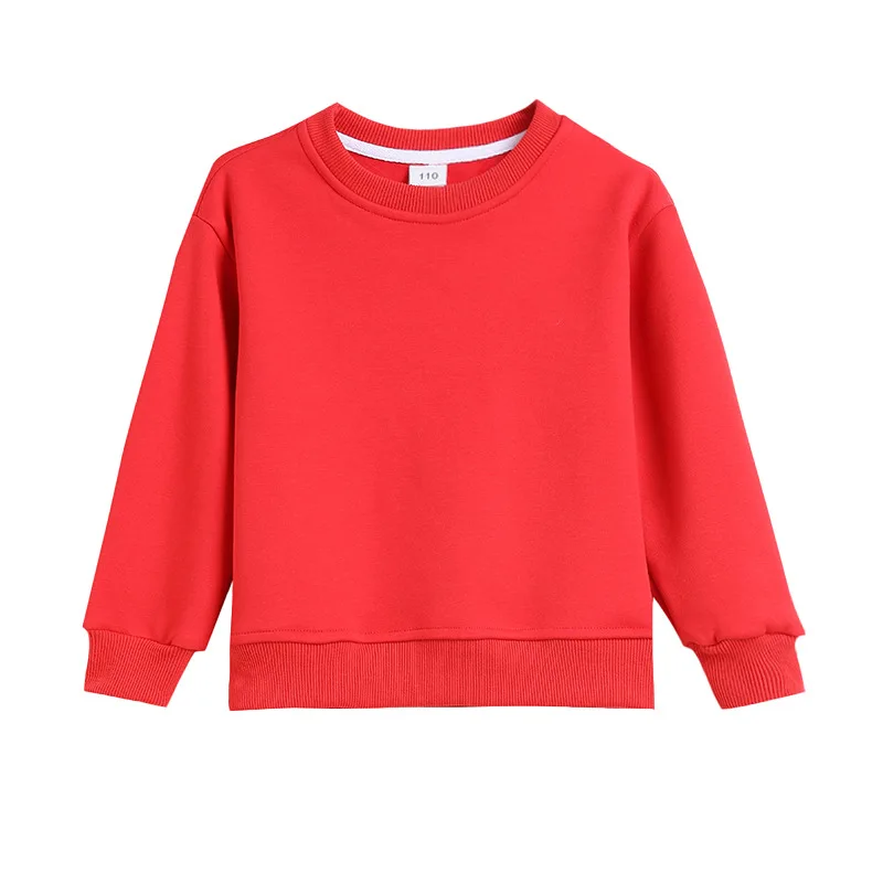 Ivy42577A Toddler boys hoodies sweatshirts solid color 100% cotton pullover 1-7 years toddlers kids sweatshirt winter