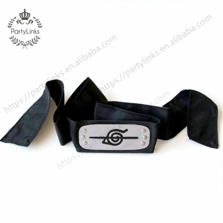 Anime Naruto Kakashi Sasuke Hidden Leaf Village Headband Konoha Cosplay Armband Headwear
