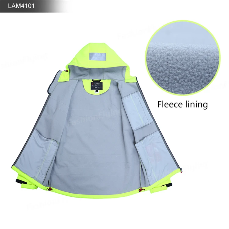 Мужской софтшелл 3M Scotchlite светоотражающий открытый пожарный безопасность Hi Vis рабочая одежда