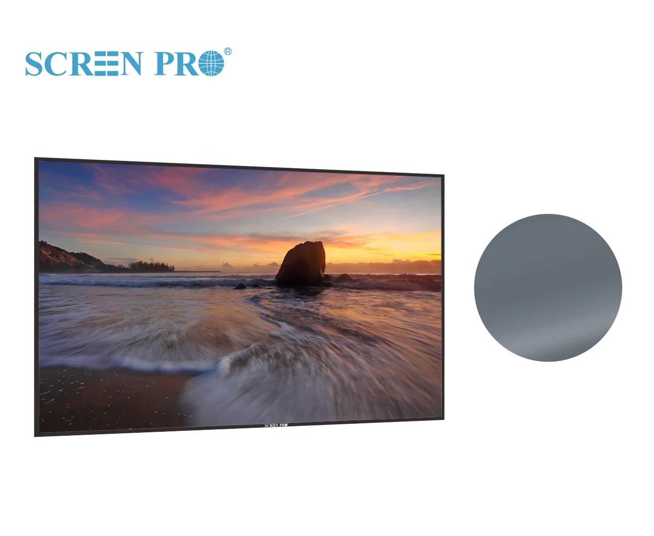 SCREENPRO 120 inch 16:9 black crystal alr projector screen ultra thin fixed frame screen for  long throw/focus projector