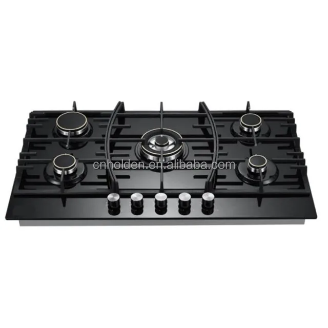 Factory Good Price 5 Burner Glass Built in Gas Stove