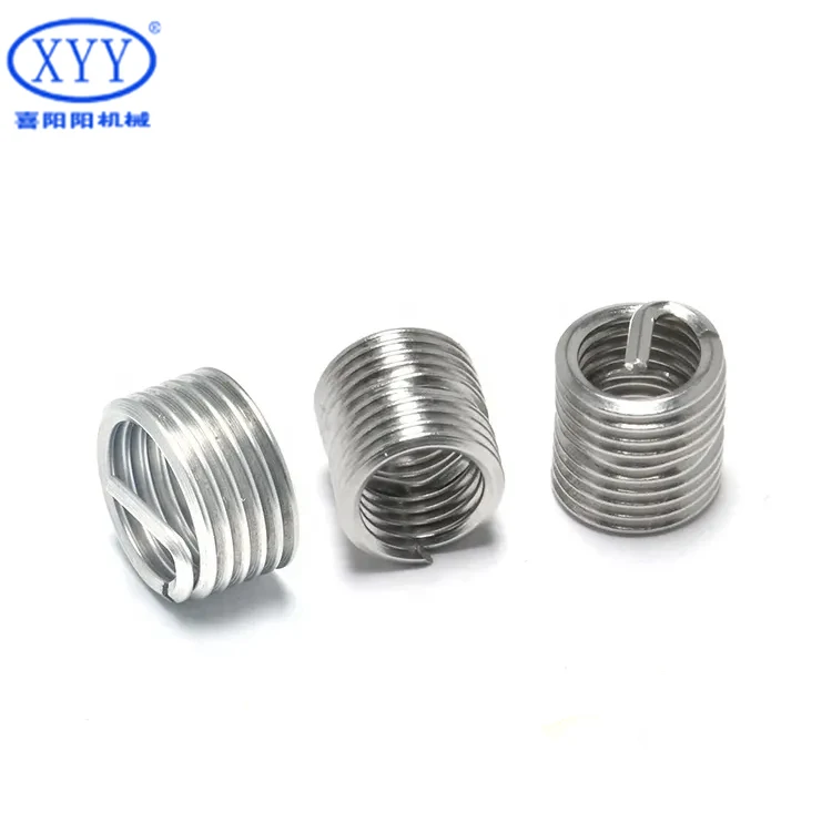 ST8 Model Fastener Locking Type M6 M10 Steel Wire Thread Sleeves 1.25 1.5D Natural Surface Stainless Steel Thread Inserts