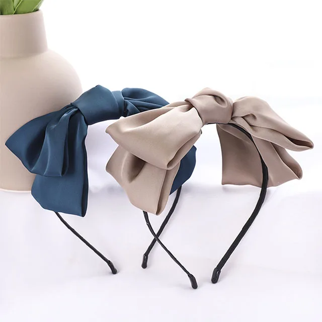 Double Satin Fabric Headband Face Small Double Bow Hair Accessories - Exquisite Everyday Look