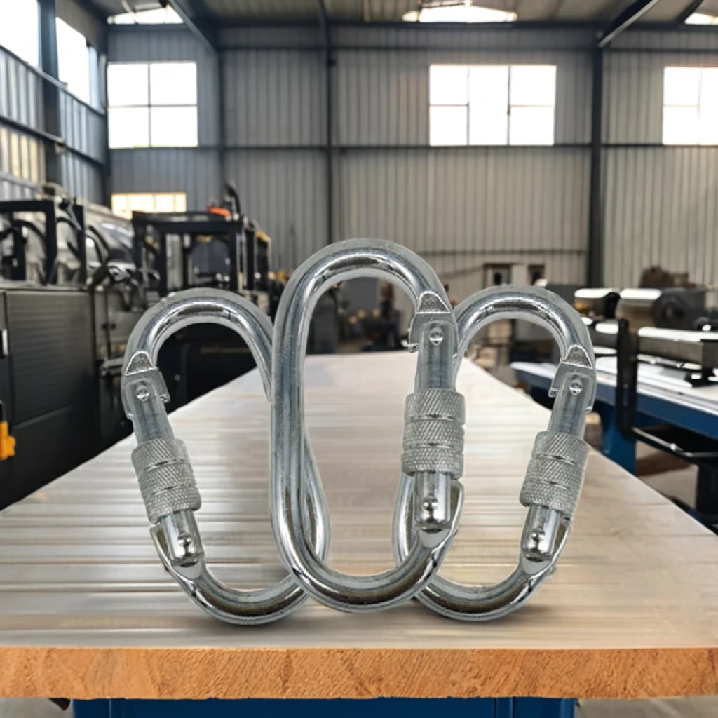 D Shape Snap Hook Carabiner Tactical Alloy Steel Carabiner Hooks Oval Hiking Climbing Carabiner