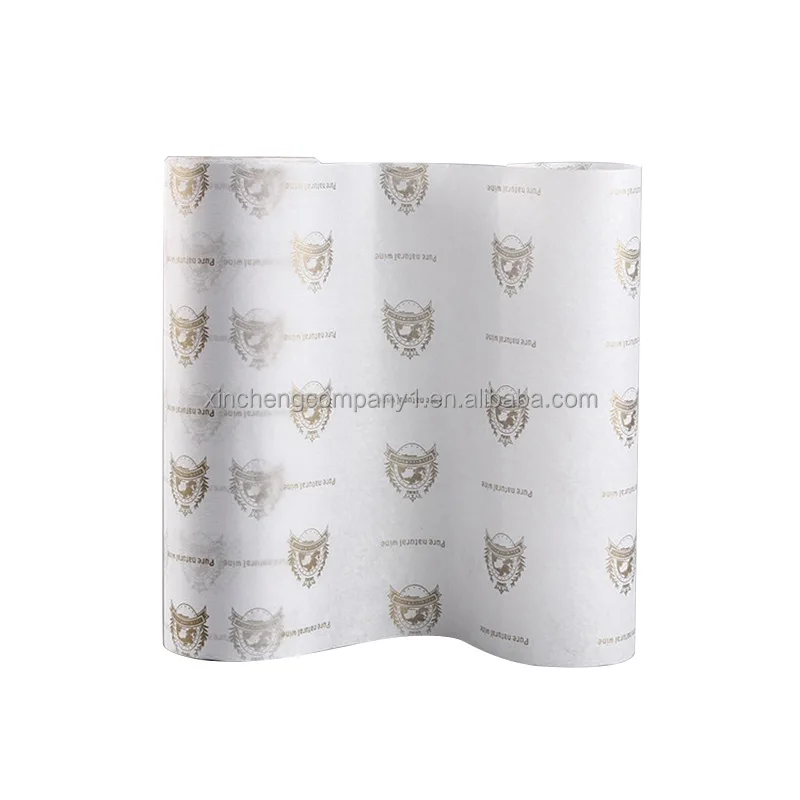 Custom Wrapping Tissue Paper Packaging Printed Gold Brand Logo Tissue Wrapping Paper For Packing
