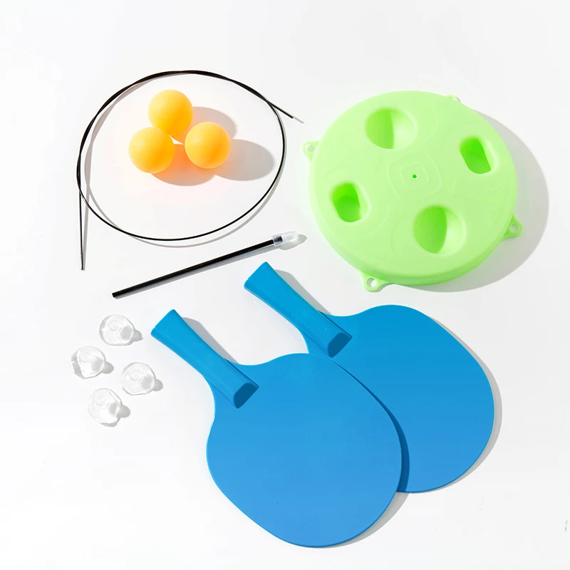 Hot Sale Table Tennis Trainer With Rackets Kids Elastic Flexible Shaft Household Plastic Table Tennis Training Device