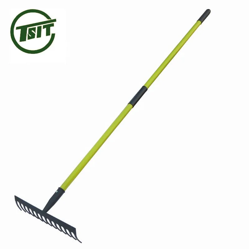 Long fiberglass handle garden steel iron rakes