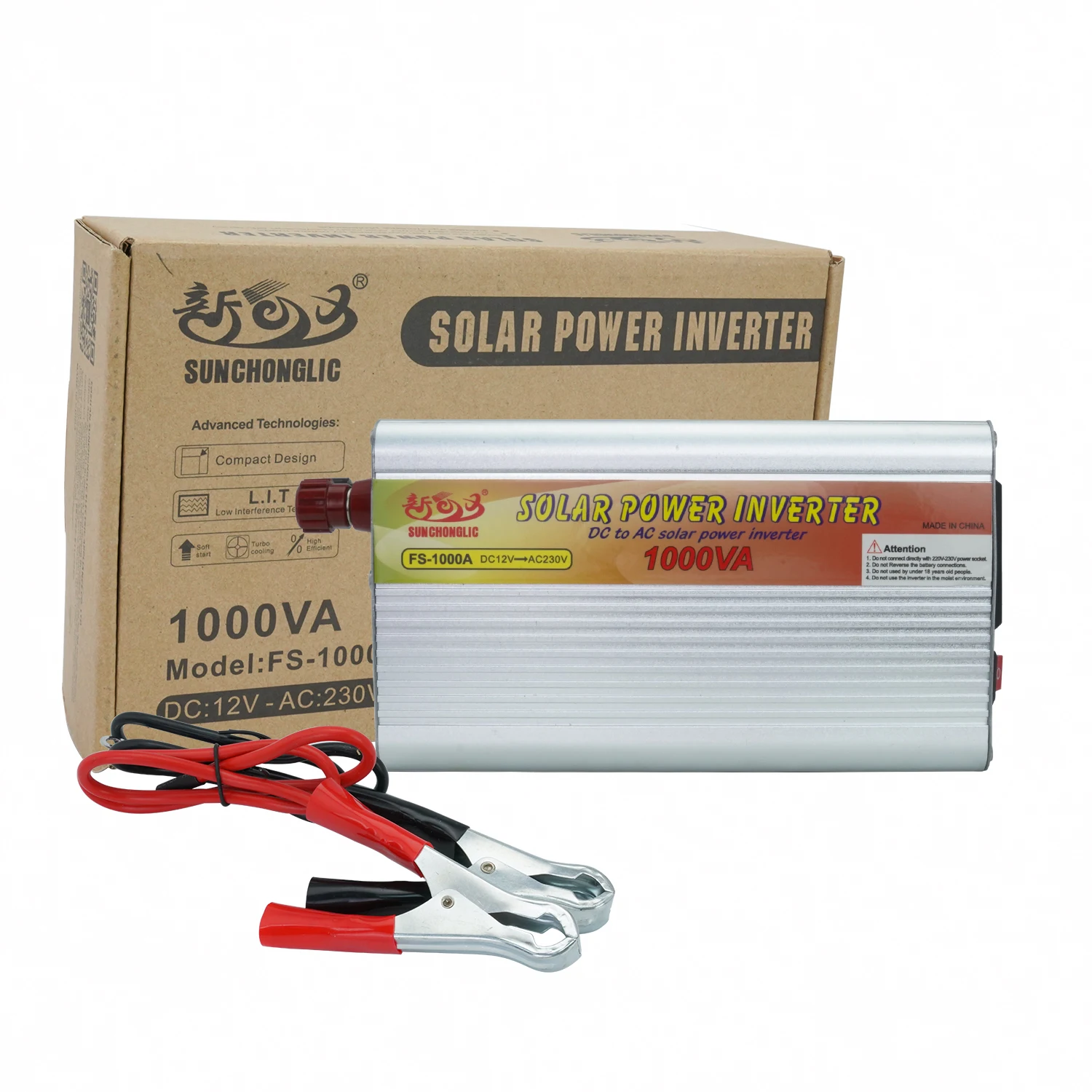 Sunchonglic inverter 1000w 12v 220v dc to ac 1000va 1000 watt modified sine wave solar power inverter